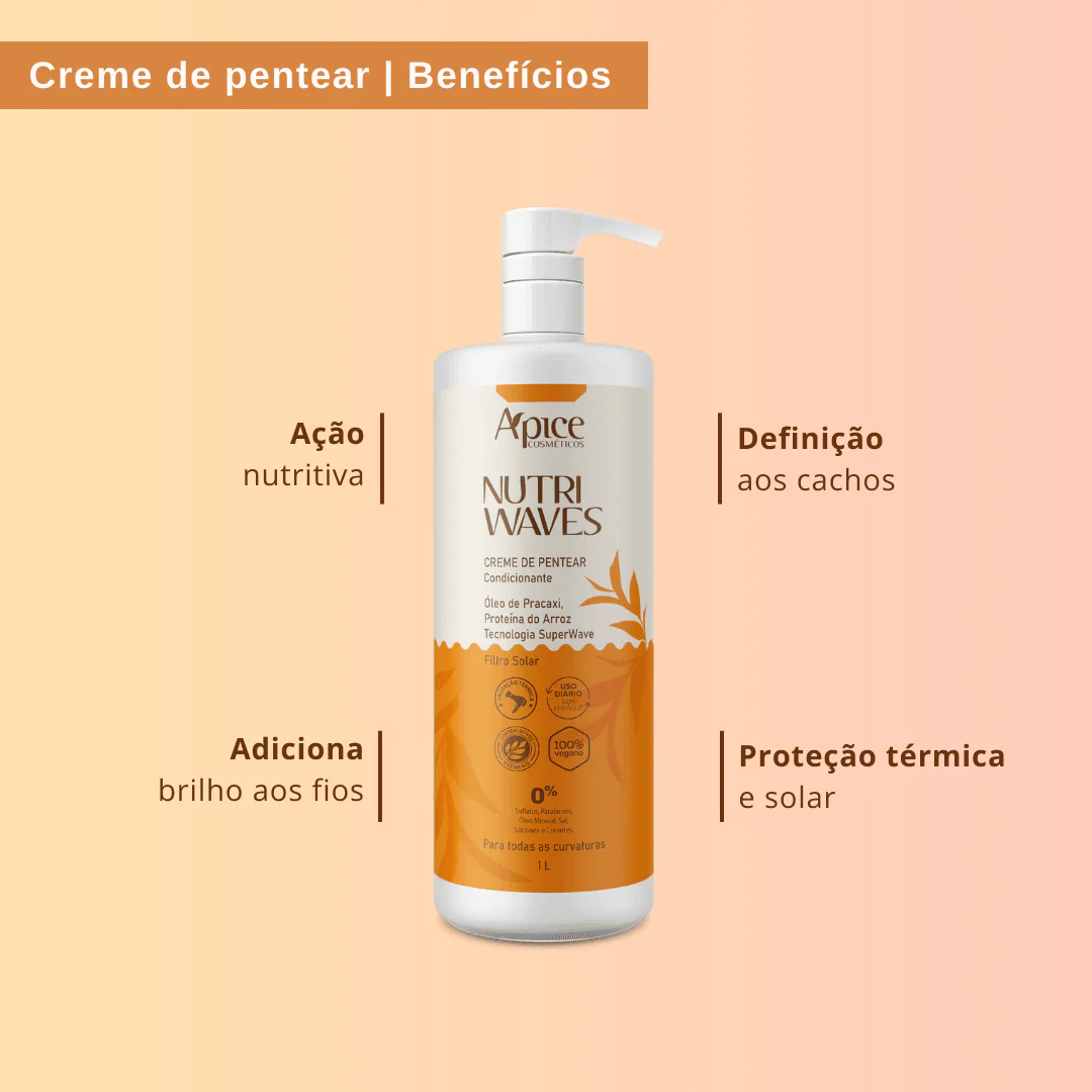 Kitão Onduladas Nutri Waves Completo - Shampoo, Condicionador, Creme de Pentear, Gelatina e Máscara (9 itens) - Image 10