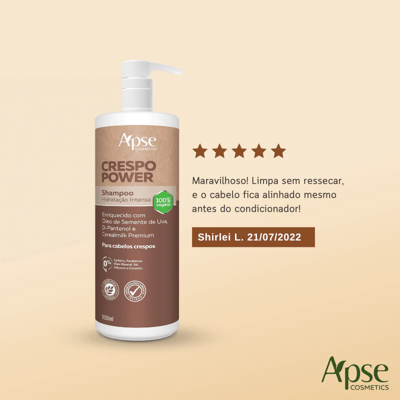 Shampoo Crespo Power Hidratação Intensa 1000 ml - Image 4